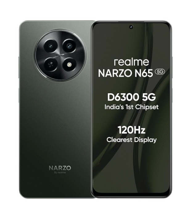 realme NARZO N65 5G (Deep Green 6GB RAM, 128GB Storage) India's 1st D6300 5G Chipset | Ultra Slim Design | 120Hz Eye Comfort Display | 50MP AI Camera|