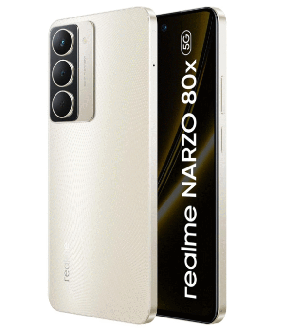 realme NARZO 80x 5G (Sunlit Gold,6GB+128GB) | Dimensity 6400 5G Chipset | 6000mAh Long-Lasting Battery | 45W Fast Charge | 120Hz Eye Comfort Display | IP69 Top-Tier Waterproof - Image 4
