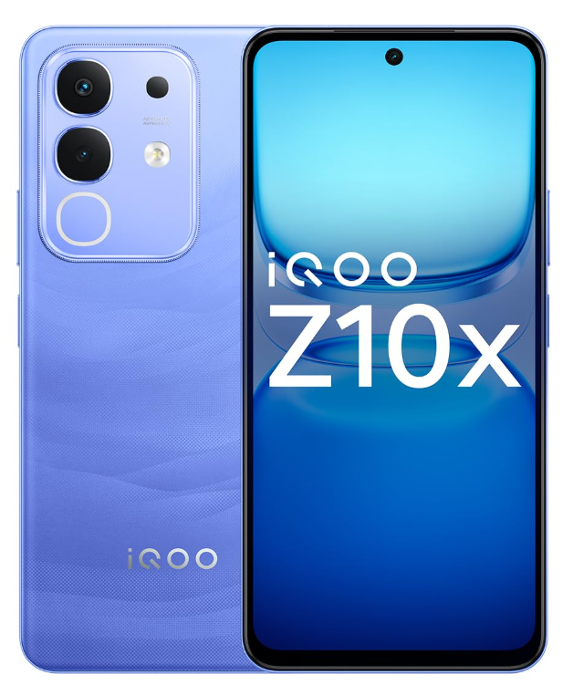 iQOO Z10x 5G (Ultramarine, 6GB RAM, 128GB Storage) | 6500 mAh Large Capacity Battery | Dimensity 7300 Processor | Military-Grade Durability